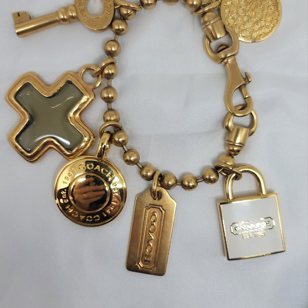 Vintage Coach Bangle Bracelet Gold Plated - Picture 3 of 8